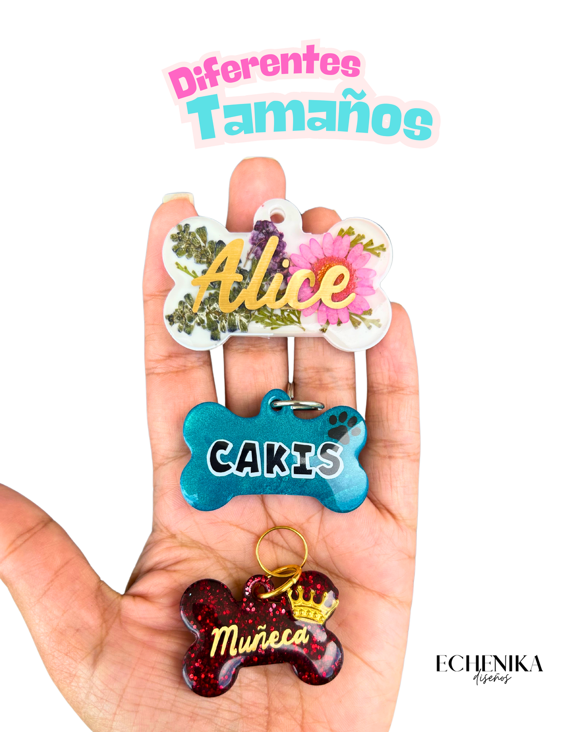 Plaquitas de mascotas  TALLA L huesito resina