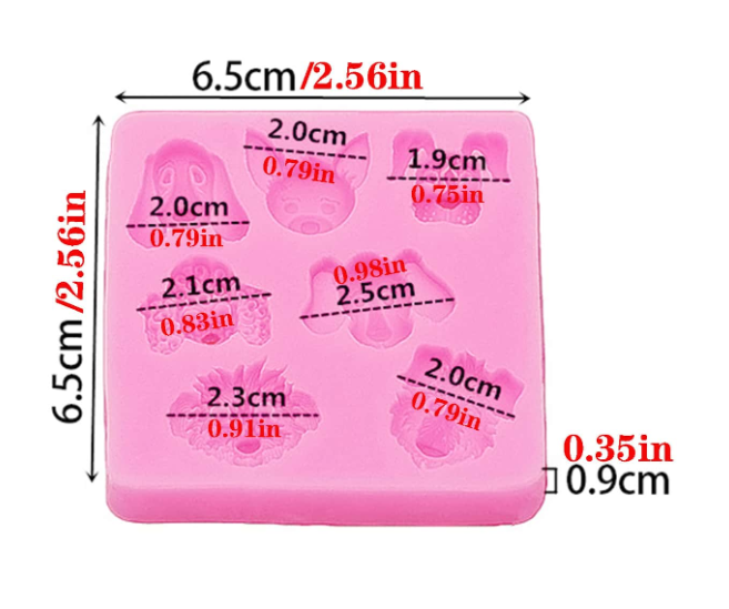 Molde de silicona de perritos