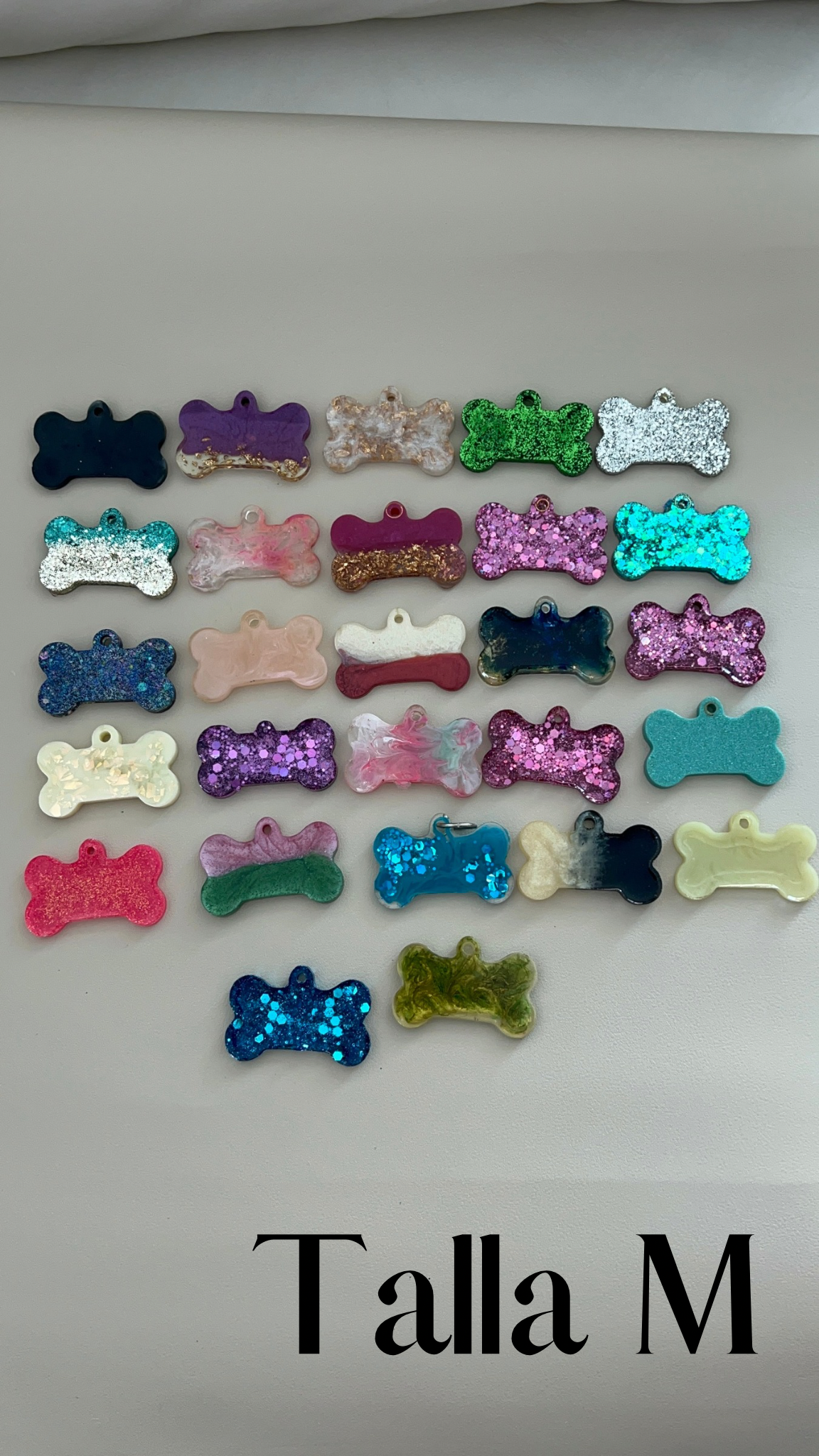 Plaquitas de mascotas  TALLA M huesito resina