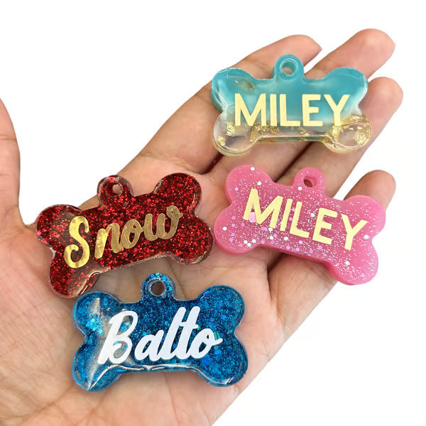 Plaquitas de mascotas  TALLA S huesito resina